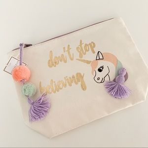 Shiraleah Unicorn Cosmetic Pouch Bag NWT